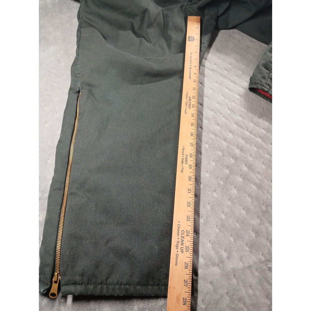 Walls Zero-Zone Insulated Coveralls Mens XL Green Duck Canvas Quilted Jumpsuit - Picture 12 of 16